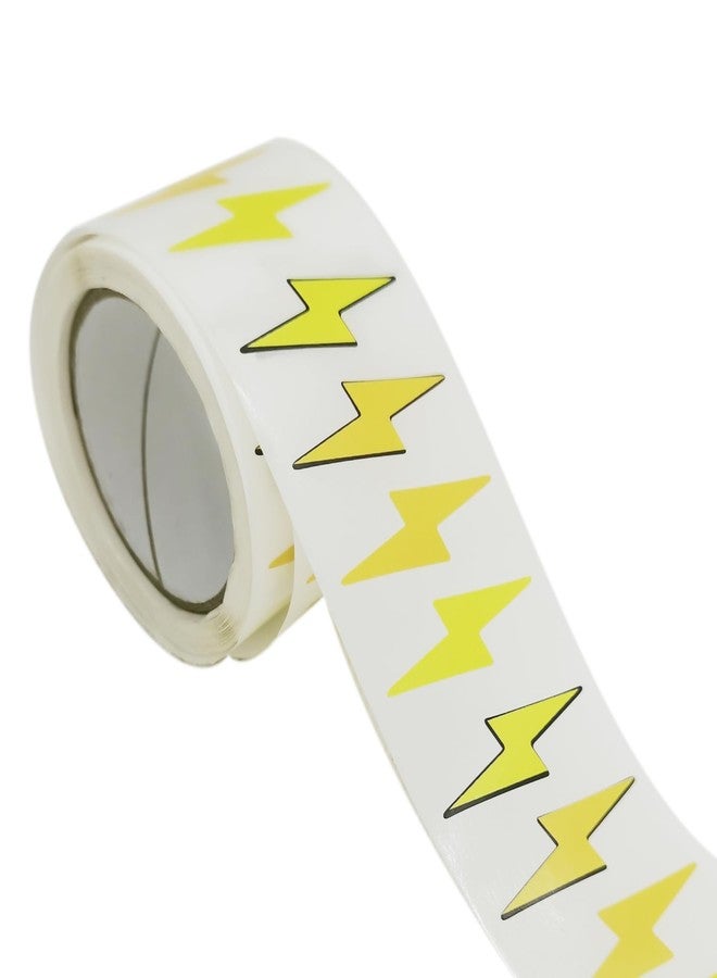 PIBIPAID 500 Pcs Lightning Bolt Roll Stickers,Flash Weather Birthday Party Favors Supplies Decorations Goodie Bag Stuffers Prize Labels - Image 1